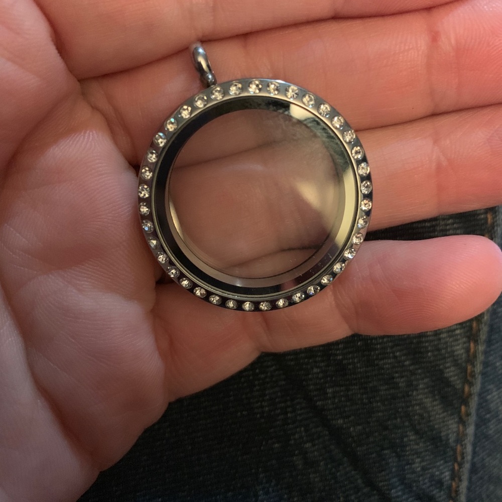 Large Silver Origami Owl Locket